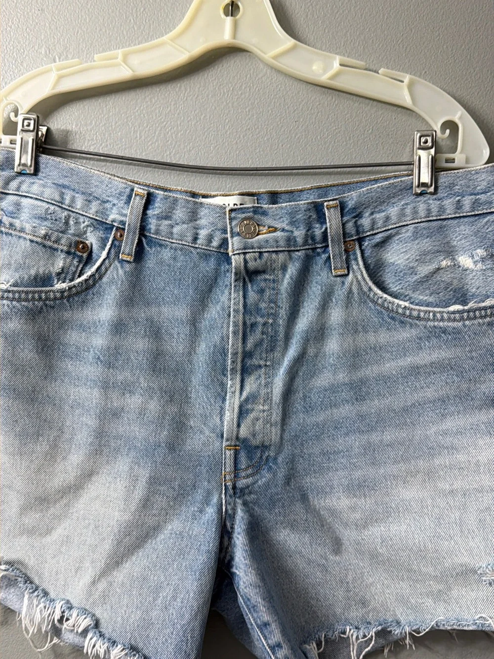 agolde parker long shorts Light Blue Denim Cutoff Shorts 32